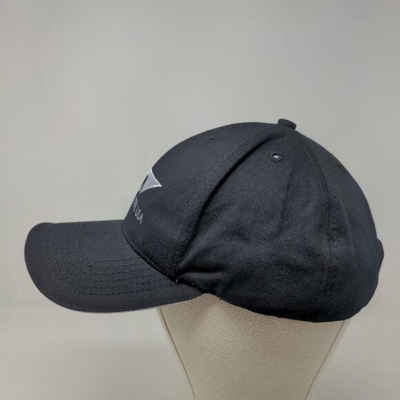 Majestic Steel USA Men's Slideback Hat Black Adjustable Embroidered Logo - Picture 3 of 7